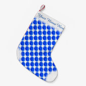 ブルーバラストッキングバラクリスマスストッキングカスタム スモールクリスマスストッキング (正面 (吊り時))