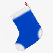 ブルーバラストッキングバラクリスマスストッキングカスタム ラージクリスマスストッキング (裏面 (吊り時))
