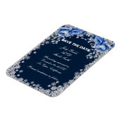 ブルーバラスノーフレーククリスマスセーブ マグネット (左側)