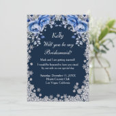 ブルーバラスノーフレーククリスマスブリーズメイド 招待状 (スタンド正面)