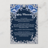 ブルーバラスノーフレーク結婚クリスマス エンクロージャーカード (正面)