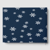 ブルーバラスノーフレーク結婚クリスマス ゲストブック (裏面)