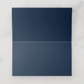 ブルーバラスノーフレーク結婚クリスマス プレイスカード (内部開封)