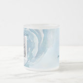 ブルーバラスパークルバプテスマ フロストグラスマグカップ (中央)