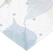 ブルーバラパターンラグジュアリー ショートテーブルランナー (コーナー)