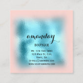 ブルーバラファッションショップブティッククロスハンガー スクエア名刺 (裏面)