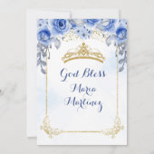 ブルーバラフラワーズキンセニェラ招待状 招待状 (裏面)