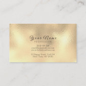 ブルーバラフラワーメタルブロガーStylist金ゴールドイベント 名刺 (裏面)