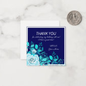 ブルーバラフローラありがとう ノートカード (正面/裏面インサイチュ)