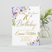 ブルーバラフローラサプライズ70thバースデーパーティー 招待状 (スタンド正面)