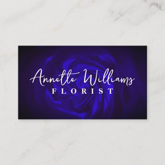 ブルーバラフローラスタイル 名刺 (正面)