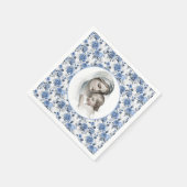 ブルーバラフローラメアリーと子イエス スタンダードカクテルナプキン (角)