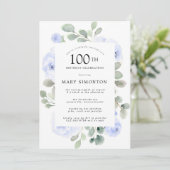 ブルーバラフローラユーカリ100thバースデーパーティー 招待状 (スタンド正面)