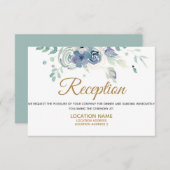 ブルーバラフローラ披露宴アコモデーションカード エンクロージャーカード (正面/裏面)