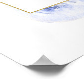 ブルーバラフローラ100th誕生日ウェルカムサイン ポスター (角)