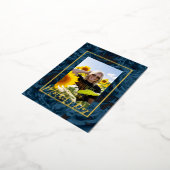 ブルーバラブークスハッピーマザーズデイ写真 箔シーズンポストカード (回転した状態)