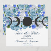 ブルーバラムーンフェイズウィッカ信者ハンドスティング セーブザデート (正面/裏面)