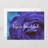 ブルーバラライフは美しい引用文 ポストカード (正面/裏面)