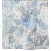 ブルーバララグジュアリーデザイン シャワーカーテン (正面)