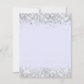 ブルーバララベンダーシルバー25結婚式招待状 (裏面)