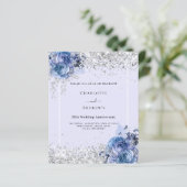 ブルーバララベンダーシルバー25結婚式招待状 (スタンド正面)