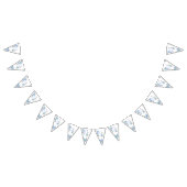 ブルーバラリボンモノグラム バンティングフラッグ (全)