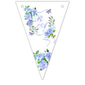 ブルーバラリボンモノグラム バンティングフラッグ (第2の旗)