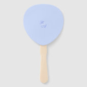 ブルーバラリボン結婚モノグラム ハンドファン (裏面)