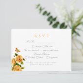 ブルーバラリボン結婚モノグラム 出欠カード (スタンド正面)