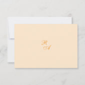 ブルーバラリボン結婚モノグラム 出欠カード (裏面)