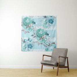 ブルーバラレエレガントース タペストリー