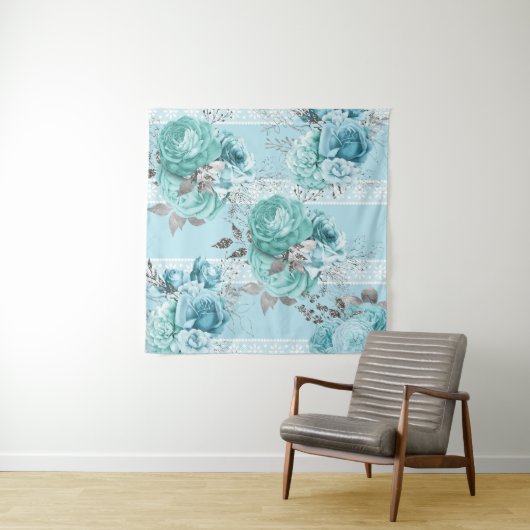 ブルーバラレエレガントース タペストリー (インサイチュ)