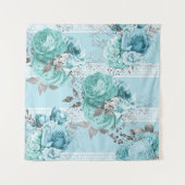 ブルーバラレエレガントース タペストリー (正面)