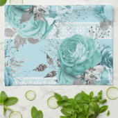 ブルーバラレース キッチンタオル (折り畳み)