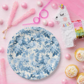 ブルーバラヴィンテージ植物園 ペーパープレート (パーティー)