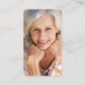 ブルーバラ写真悔やみや弔慰葬儀記念カード 名刺 (裏面)