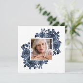 ブルーバラ写真葬儀悔やみや弔慰 サンキューカード (スタンド正面)