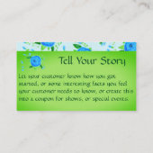 ブルーバラ及びグリーン名刺 割引カード (裏面)