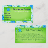 ブルーバラ及びグリーン名刺 割引カード (正面/裏面)