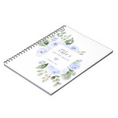 ブルーバラ植物学ブライダルシャワーレシピ本 ノートブック (左側)