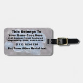 ブルーバラ着色花束 ラゲッジタグ (正面横)