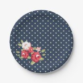ブルーバラ紙プレート ペーパープレート (正面)