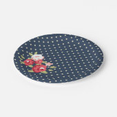 ブルーバラ紙プレート ペーパープレート (アングル)