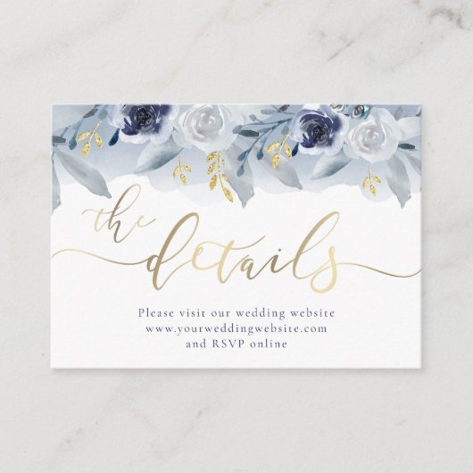 ブルーバラ結婚ズのウェブサイト エンクロージャーカード (正面)