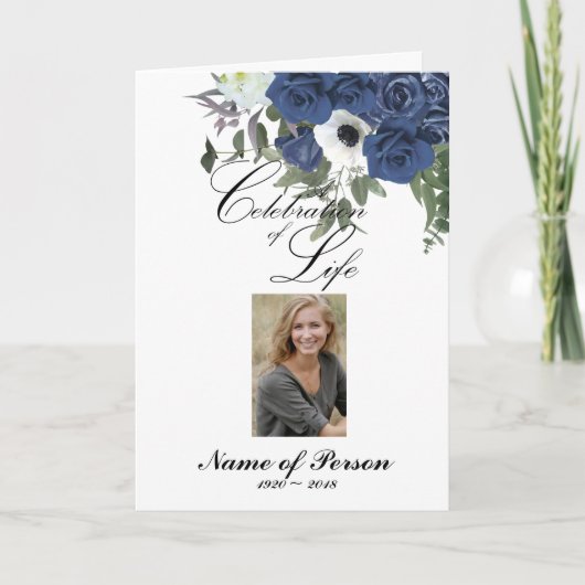 ブルーバラ葬儀プログラム プログラム (正面)