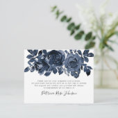 ブルーバラ葬儀記念ありがとう サンキューカード (スタンド正面)