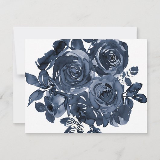 ブルーバラ葬儀記念ありがとう サンキューカード (裏面)