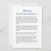 ブルーバラ葬儀記念カード 招待状 (裏面)