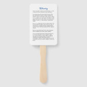 ブルーバラ葬儀記念ファン ハンドファン (裏面)