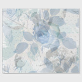 ブルーバラ贅沢 ラッピングペーパー (フラット)